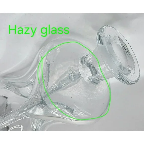 VTG Holmegaard Kluk Alcohol Decanter Danish Stopper Pinch Art Glass Blue Tint - Picture 10 of 15